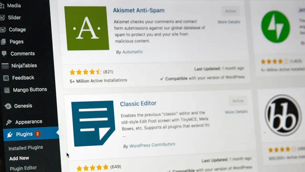 WordPress Bildschirm